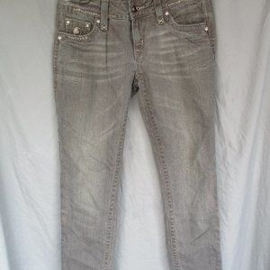 WOMENS ROCK REVIVAL JEANS ~ SIZE 30 X 33 ~ GRAY GREY ~ SKINNY ~ CELINE